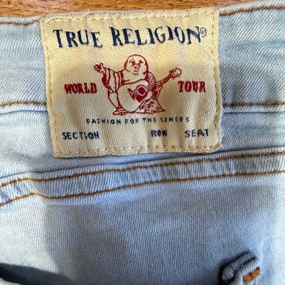 True Religion Billie Cropped Straight Jeans Women SZ 33 - Picture 3 of 9